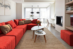 Мягкий и большой бескаркасный диван Драм на заказ, длинный